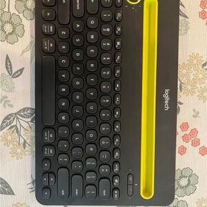 Logitech Wireless Keyboard with Black and Yellow Design